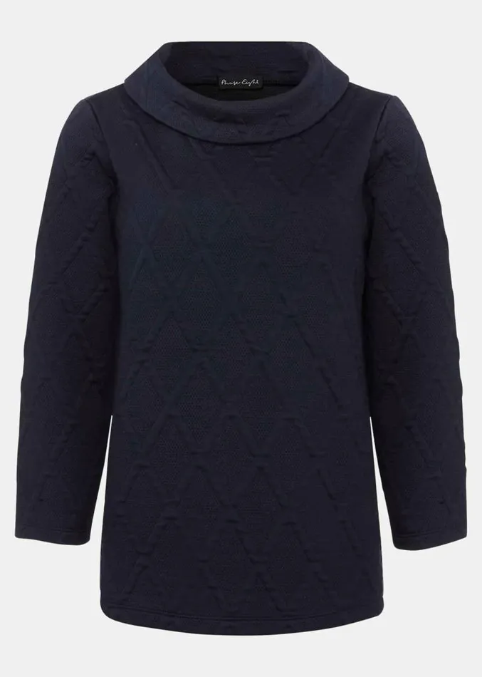 Alira Textured Top Navy Women Phase Eight Tops and TShirts