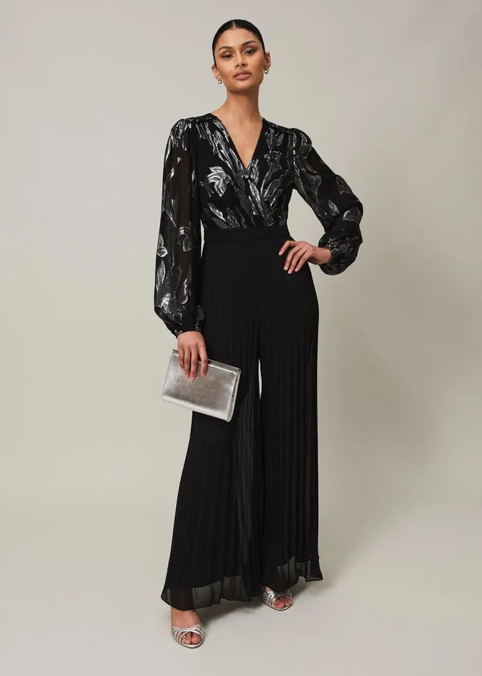 Althea Wide Leg Jumpsuit Black Women Phase Eight Dresses