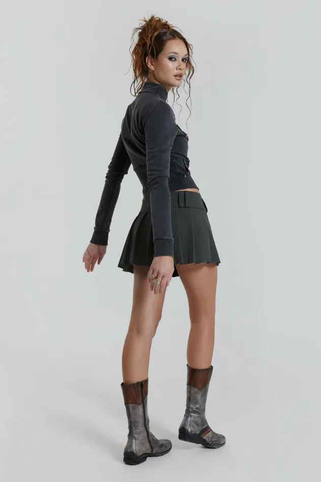 Ampm Pleated Mini Skirt Grey Women Jaded London Skirts Ampm Pleated Mini Skirt Grey Women Jaded London Skirts