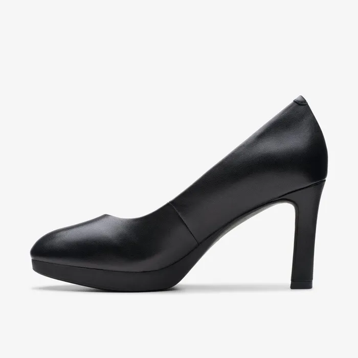 Ambyr2 Braley Black Leather Women Clarks Heels and Pumps