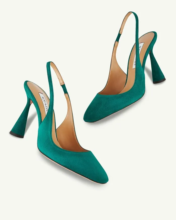 Amore Pump 95 Green Women Aquazzura Pumps Amore Pump 95 Green Women Aquazzura Pumps
