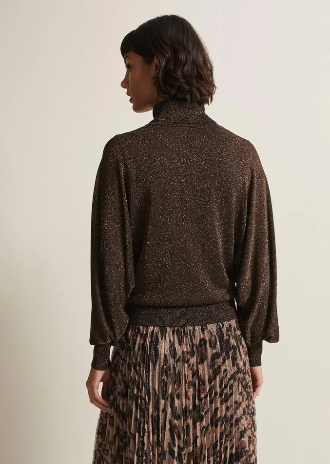 Annalise Lurex Batwing Jumper Bronze Women Phase Eight Knitwear
