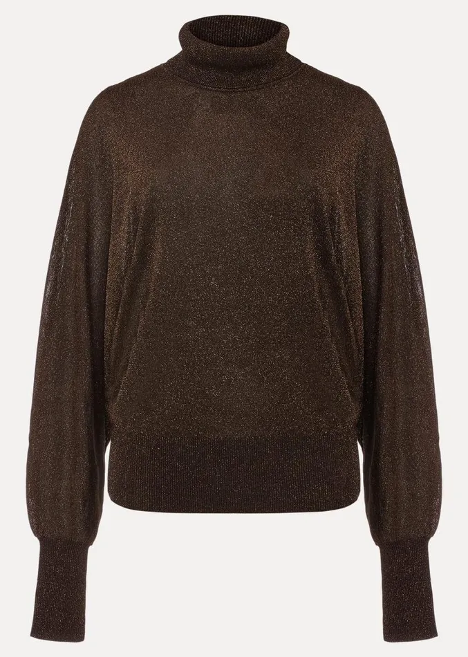 Annalise Lurex Batwing Jumper Bronze Women Phase Eight Knitwear