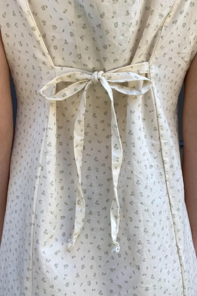 Arianna Floral Dress Sage Ivory Flowers Women Brandy Melville Florals