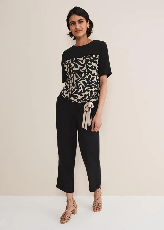 Arie Abstract Top Stoneblack Women Phase Eight Tops and TShirts