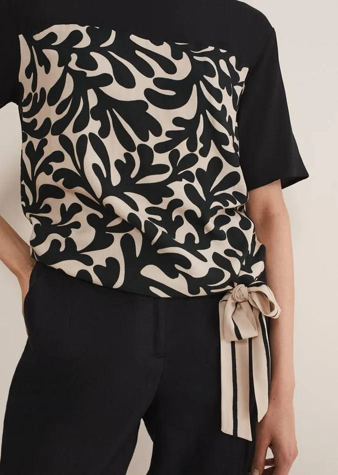 Arie Abstract Top Stoneblack Women Phase Eight Tops and TShirts