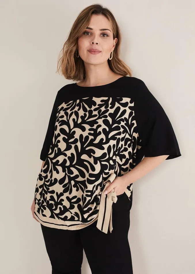 Arie Abstract Top Stoneblack Women Phase Eight Tops and TShirts