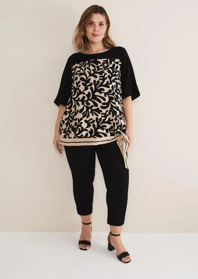 Arie Abstract Top Stoneblack Women Phase Eight Tops and TShirts