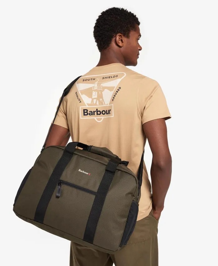 Arwin Canvas Holdall Oliveblack Men Barbour Bags and Luggage