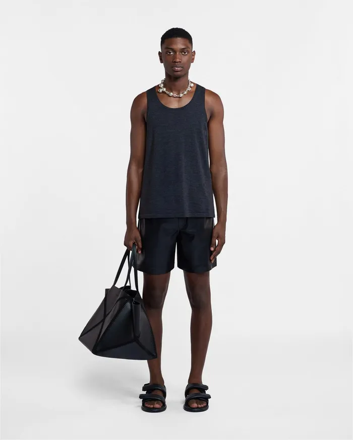 Asher Merino Wool Top Charcoal Men Nanushka Tops