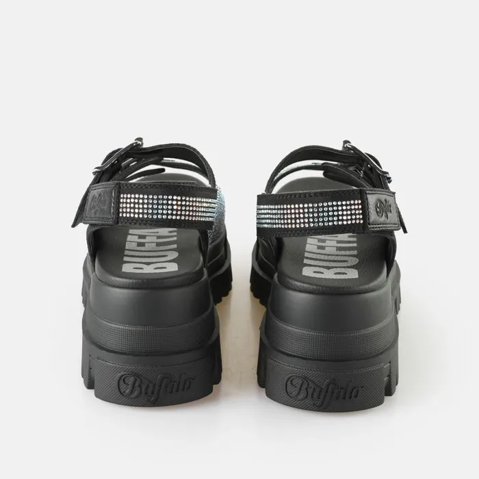 Aspha Ari Glam Black Buffalo Sandals and Slides Aspha Ari Glam Black Buffalo Sandals and Slides