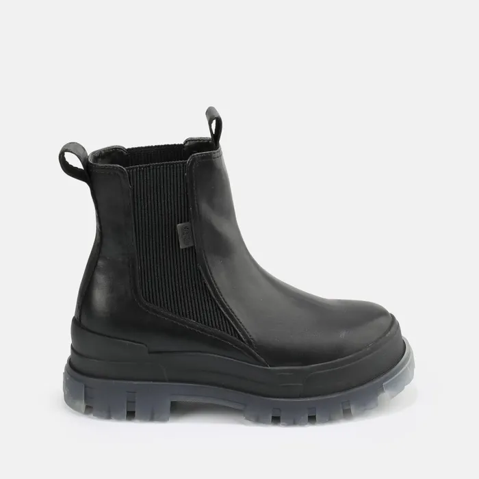 Aspha Chelsea Mid Black Buffalo Boots and AnkleBoots