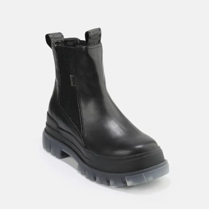Aspha Chelsea Mid Black Buffalo Boots and AnkleBoots