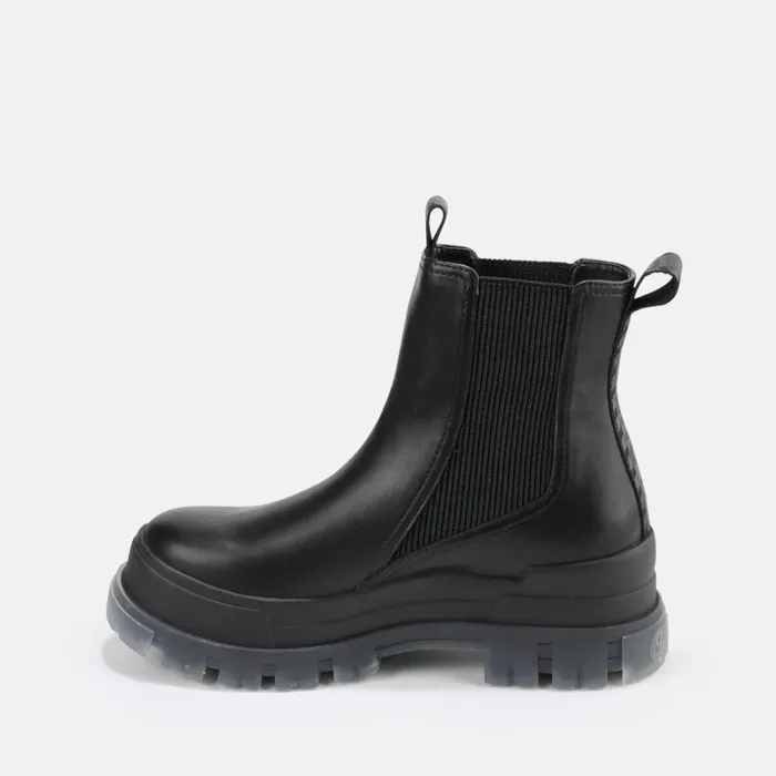Aspha Chelsea Mid Black Buffalo Boots and AnkleBoots
