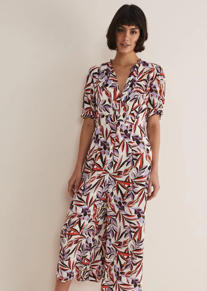 Astrid Leaf Print Cropped Wide Leg Jumpsuit Ivorymulti Women Phase Eight Dresses Astrid Leaf Print Cropped Wide Leg Jumpsuit Ivorymulti Women Phase Eight Dresses