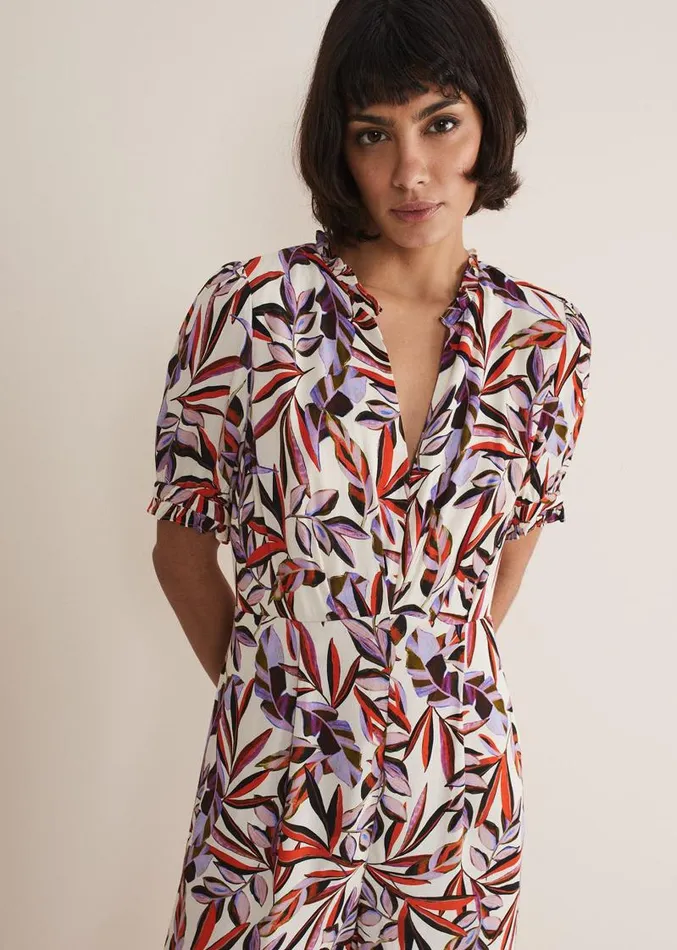 Astrid Leaf Print Cropped Wide Leg Jumpsuit Ivorymulti Women Phase Eight Dresses Astrid Leaf Print Cropped Wide Leg Jumpsuit Ivorymulti Women Phase Eight Dresses