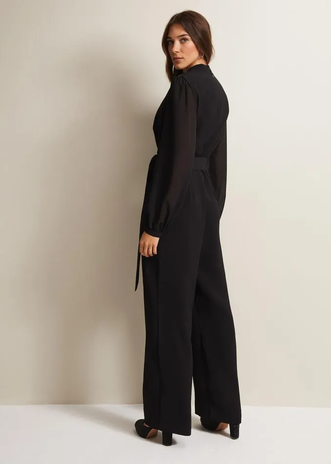 Audrey Black Wide Leg Jumpsuit Black Women Phase Eight Dresses