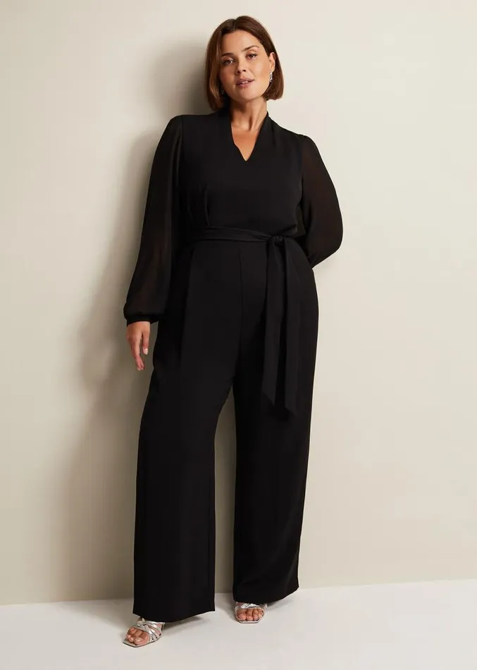 Audrey Black Wide Leg Jumpsuit Black Women Phase Eight Dresses