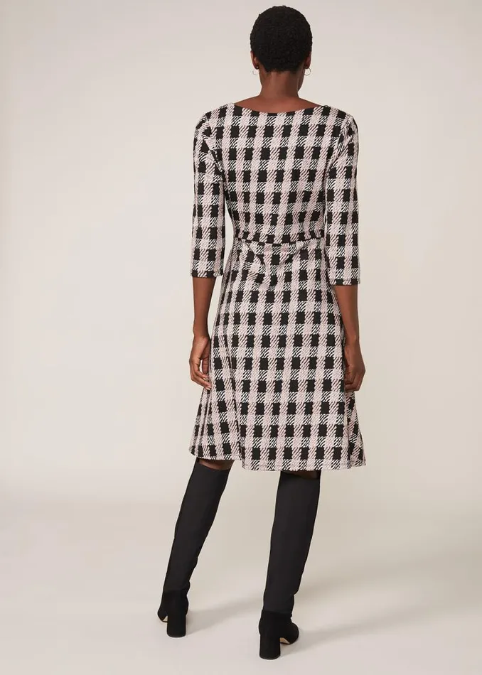 Ava Check Tie Waist Dress Blackpink Women Phase Eight Dresses