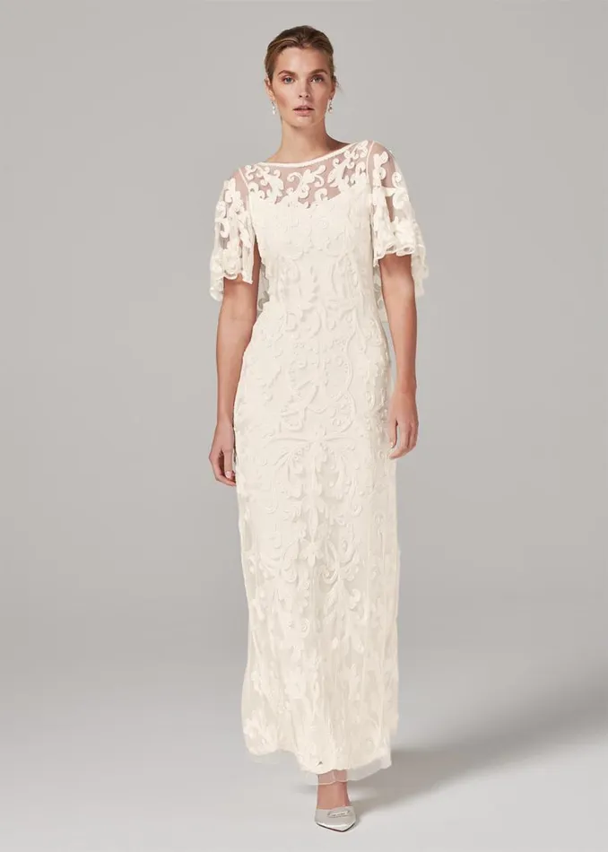 Avianna Tapework Lace Wedding Dress Parchment Women Phase Eight Dresses