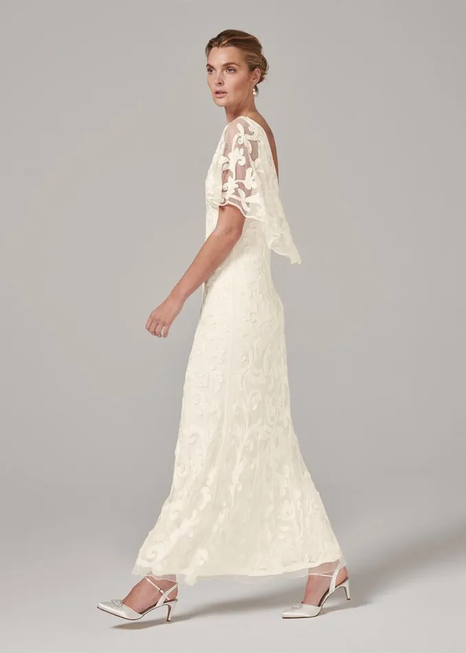 Avianna Tapework Lace Wedding Dress Parchment Women Phase Eight Dresses
