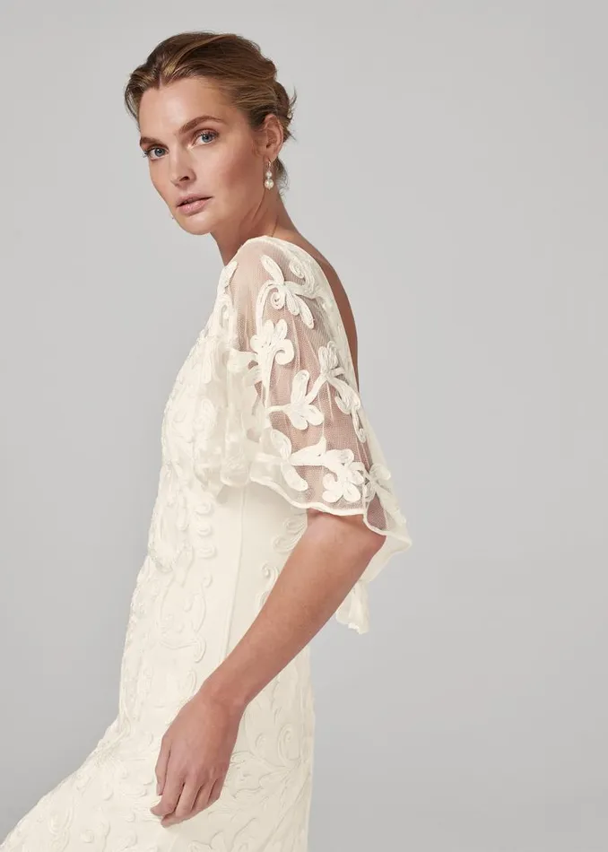 Avianna Tapework Lace Wedding Dress Parchment Women Phase Eight Dresses
