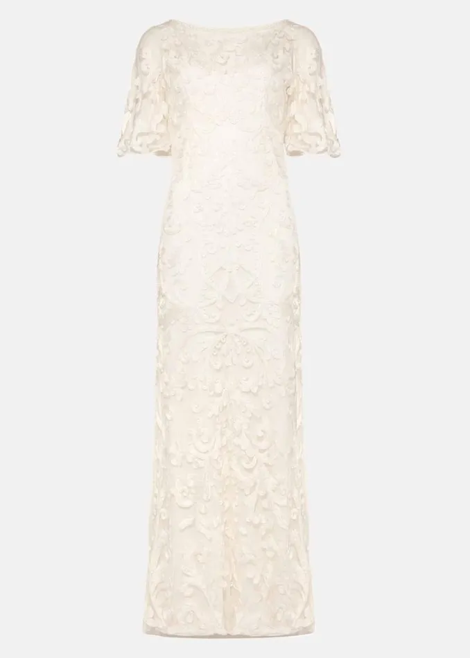 Avianna Tapework Lace Wedding Dress Parchment Women Phase Eight Dresses