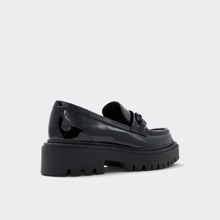 Baberiel Black Synthetic Patent Women ALDO Loafers and Oxfords