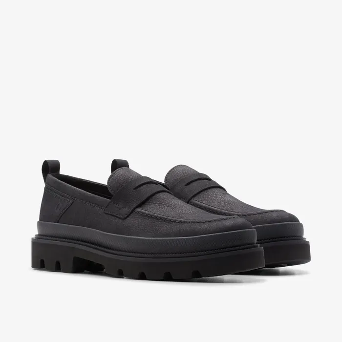 Badell Step Black Nubuck Men Clarks Casual Dress Shoes