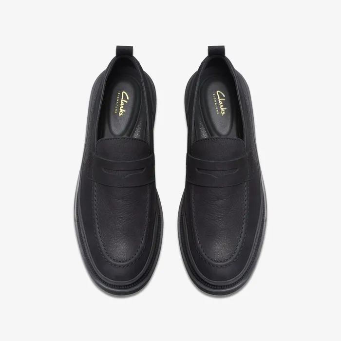Badell Step Black Nubuck Men Clarks Casual Dress Shoes