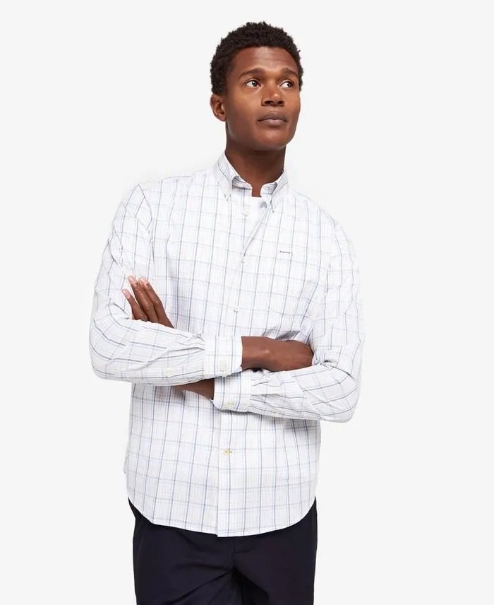 Barbour Alnwick Tailored Shirt Stone Men Barbour Shirts