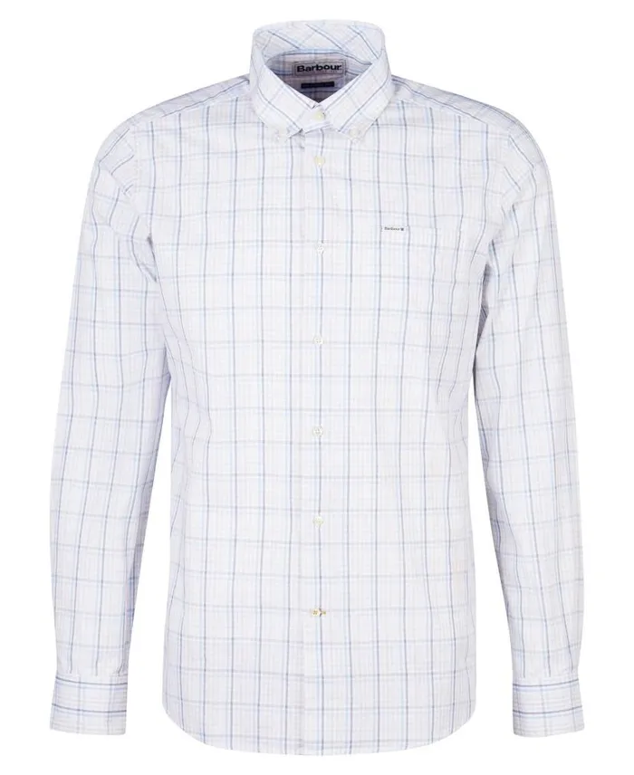 Barbour Alnwick Tailored Shirt Stone Men Barbour Shirts