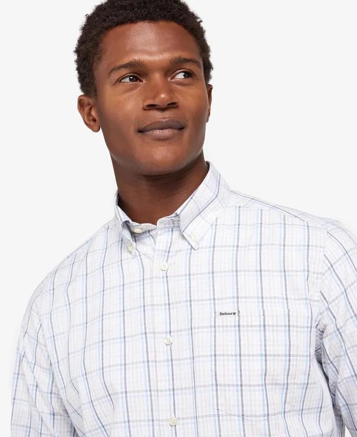 Barbour Alnwick Tailored Shirt Stone Men Barbour Shirts