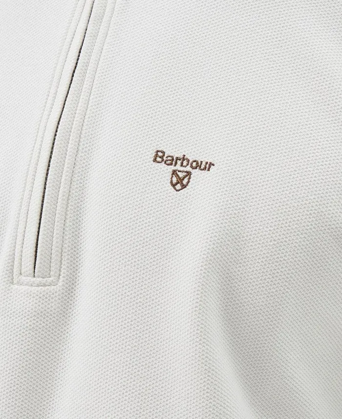 Barbour Birkrigg Half Zip Sweatshirt White Smoke Men Barbour Hoodies and Sweatshirts