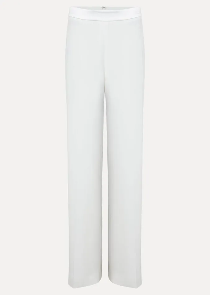 Beatriz Satin Wide Leg Bridal Trousers Ivory Women Phase Eight Trousers