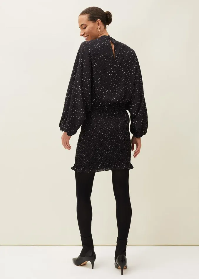 Becca Spot Print Dress Blackivory Women Phase Eight Dresses