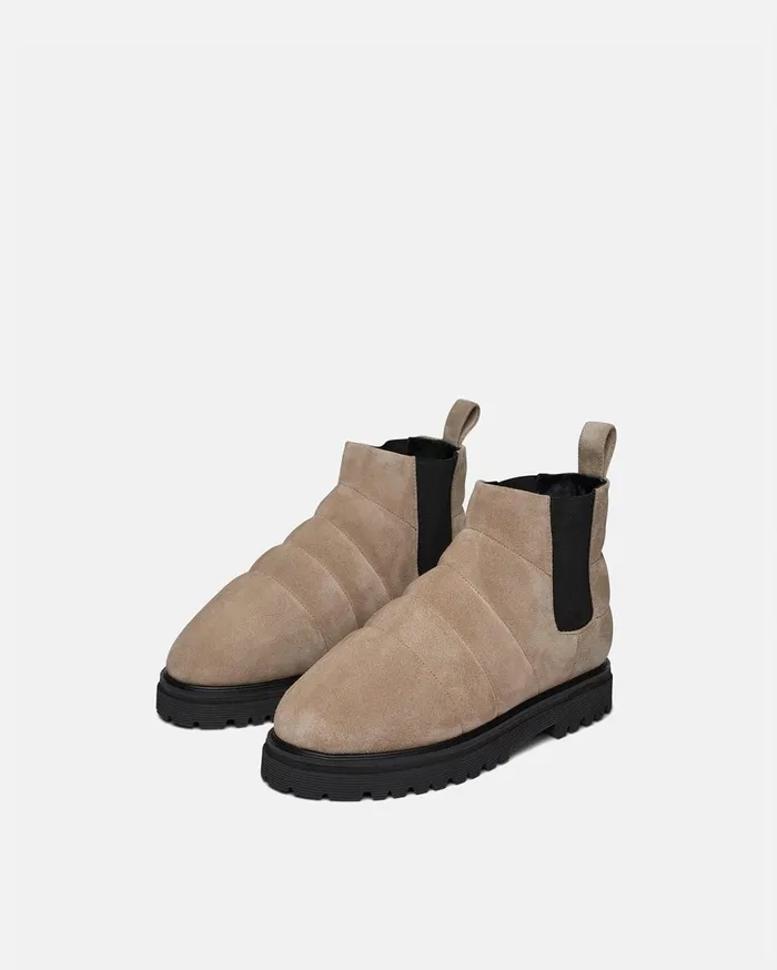 Bede Rounded Toe Boot Stone Women Nanushka Shoes