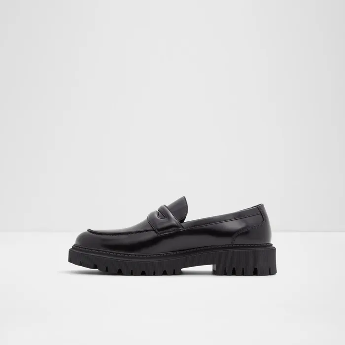 Bigthink Black Leather Smooth Men ALDO Loafers and SlipOns