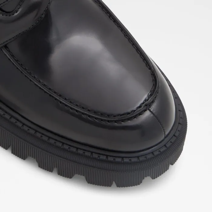 Bigthink Black Leather Smooth Men ALDO Loafers and SlipOns