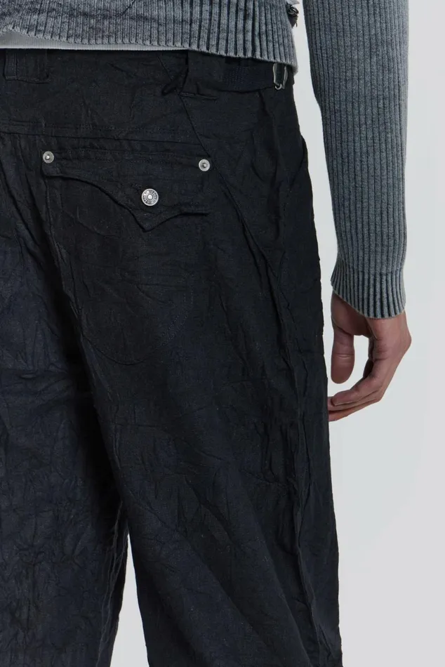Black Creased Pants Black Men Jaded London Cargo Pants