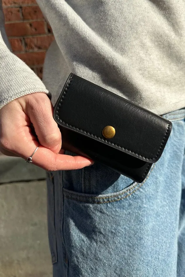 Black Leather Wallet Black Women Brandy Melville Bags and Backpacks