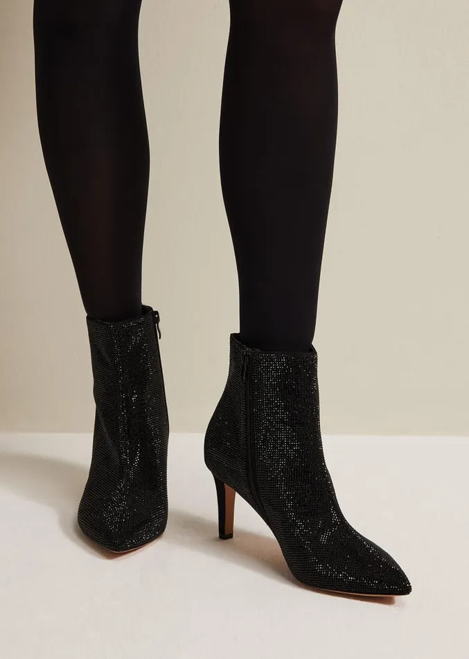 Black Sparkly Boots Black Women Phase Eight Boots