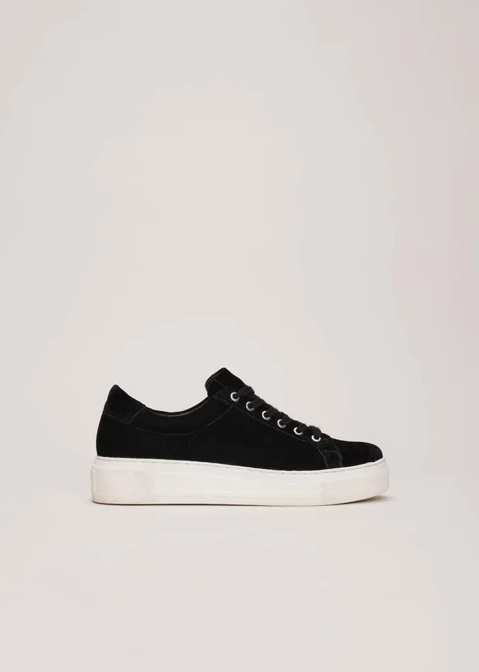 Black Velvet Trainers Black Women Phase Eight Flats