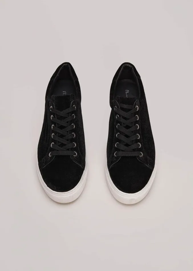 Black Velvet Trainers Black Women Phase Eight Flats