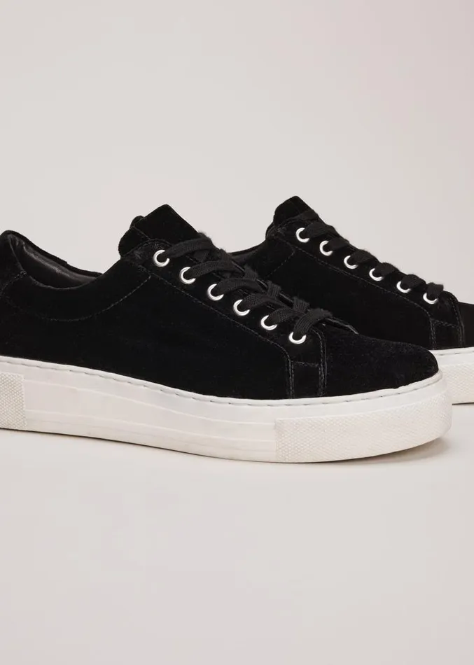 Black Velvet Trainers Black Women Phase Eight Flats