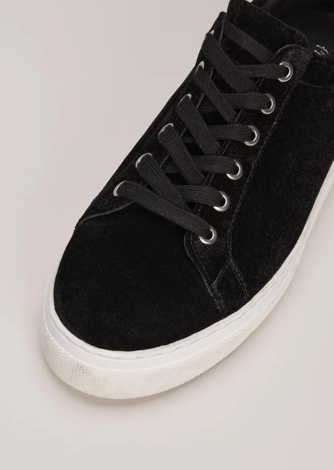 Black Velvet Trainers Black Women Phase Eight Flats