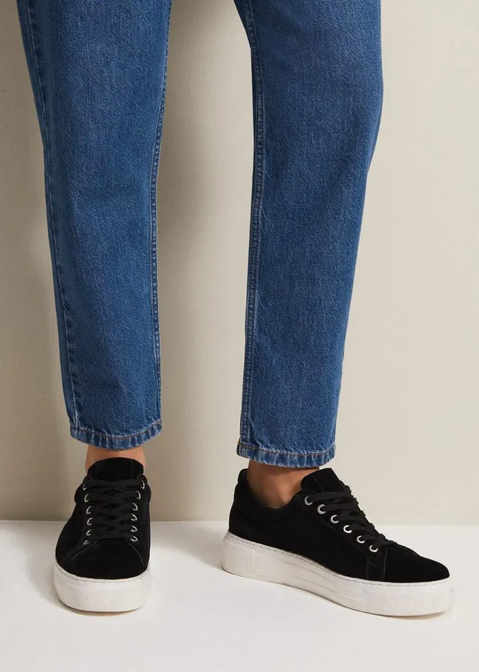 Black Velvet Trainers Black Women Phase Eight Flats