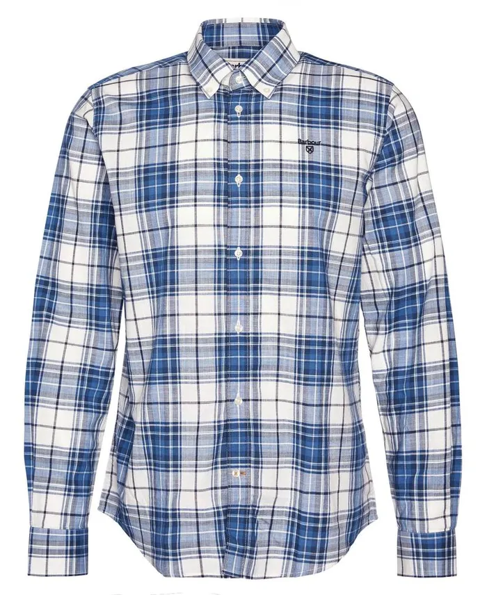 Blakelow Tailored LongSleeved Shirt Agave Green Men Barbour Shirts