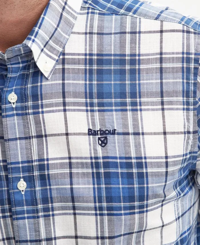 Blakelow Tailored LongSleeved Shirt Agave Green Men Barbour Shirts