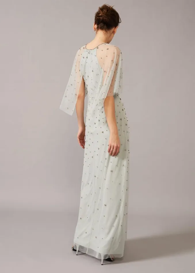Blanca Sparkle Tulle Dress Duck Egg Women Phase Eight Dresses